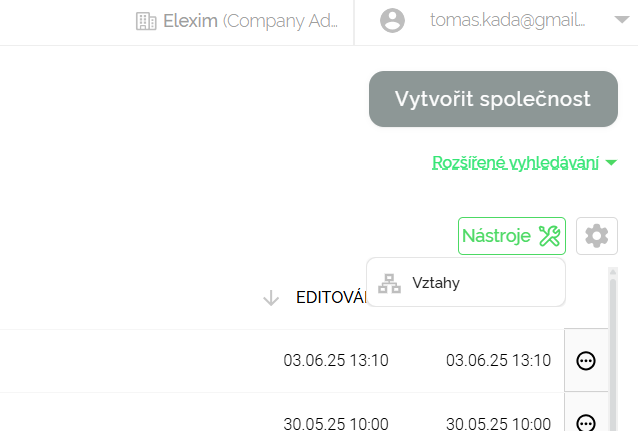 Editace společnosti