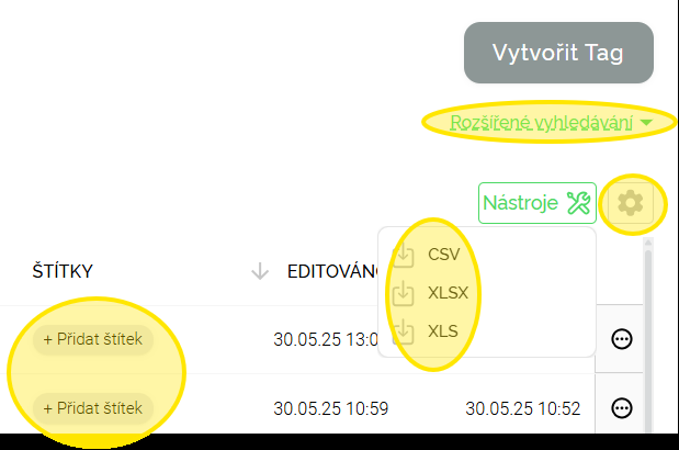 Import tagů ze souboru